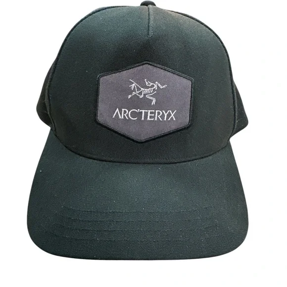 Arc'teryx Bird Word Black Cap Men’s SnapBack Mesh Logo Preowned